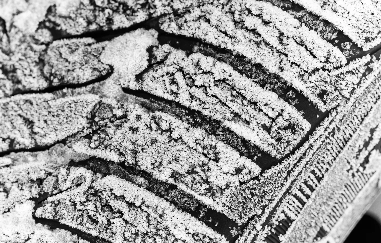 Photo wallpaper black, pattern, snow, wheel, vehicle, Cover