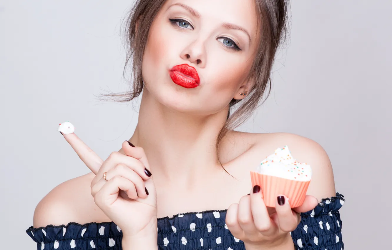 Photo wallpaper girl, model, portrait, makeup, Elena Kharichkina