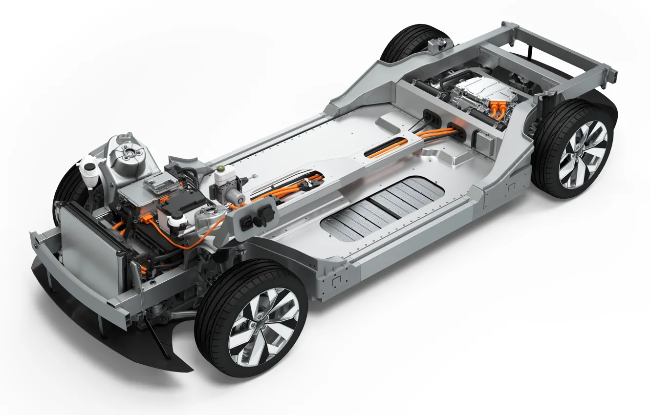 Photo wallpaper bosch, electric car, battery, engineering, car chassis