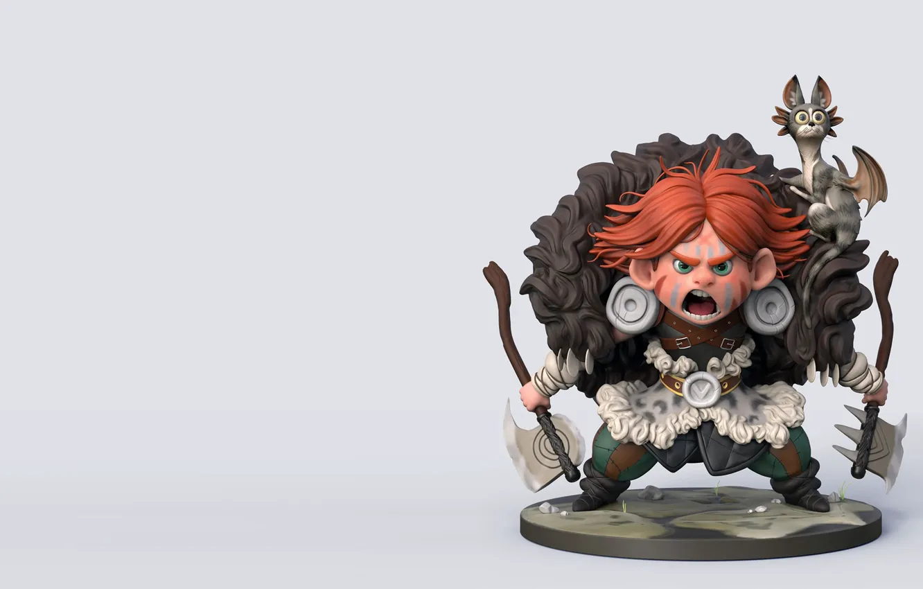 Photo wallpaper each, minimalism, fantasy, art, dragon, The Vikings, Vikingboy, Jonas Vandeputte