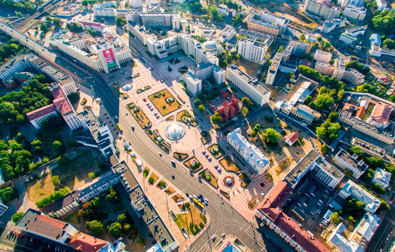 Photo wallpaper height, Belarus, Minsk, Belarus, Independence square, Minsk, Red Church