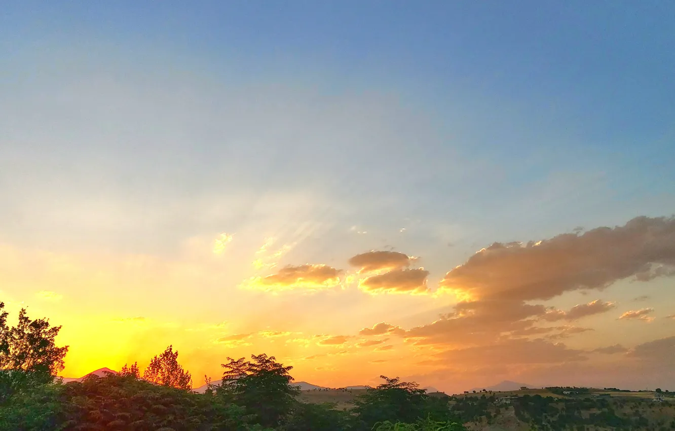 Photo wallpaper colorful, sky, sunset, calm, Kurdistan, Kurdistan