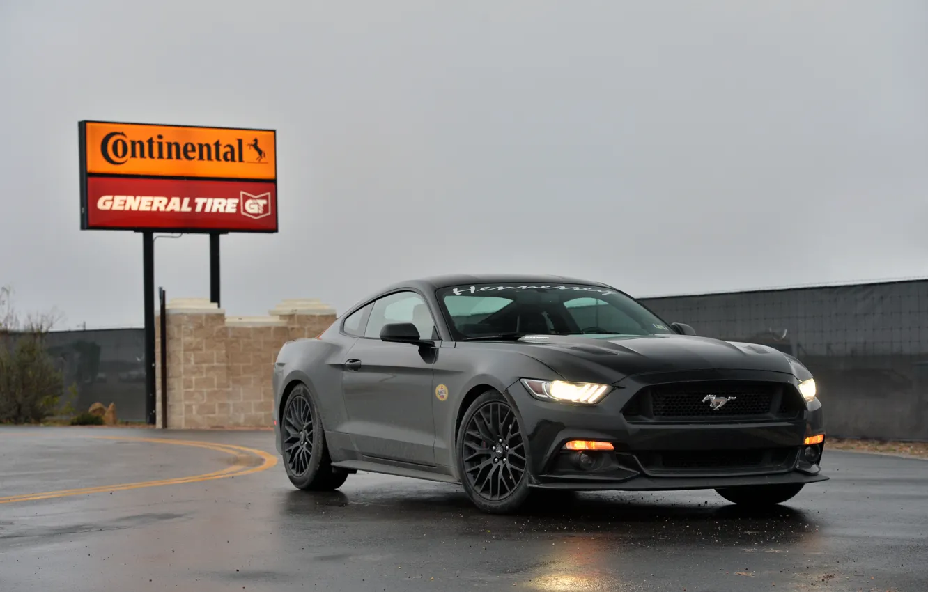 Photo wallpaper Mustang, Ford, Mustang, Ford, Hennessey, Supercharged, HPE700, 2015