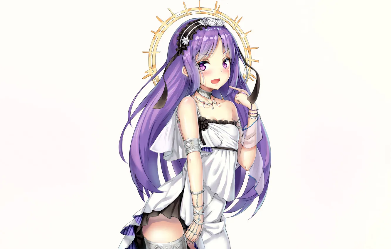 Photo wallpaper girl, sexy, lingerie, panties, long hair, dress, boobs, anime