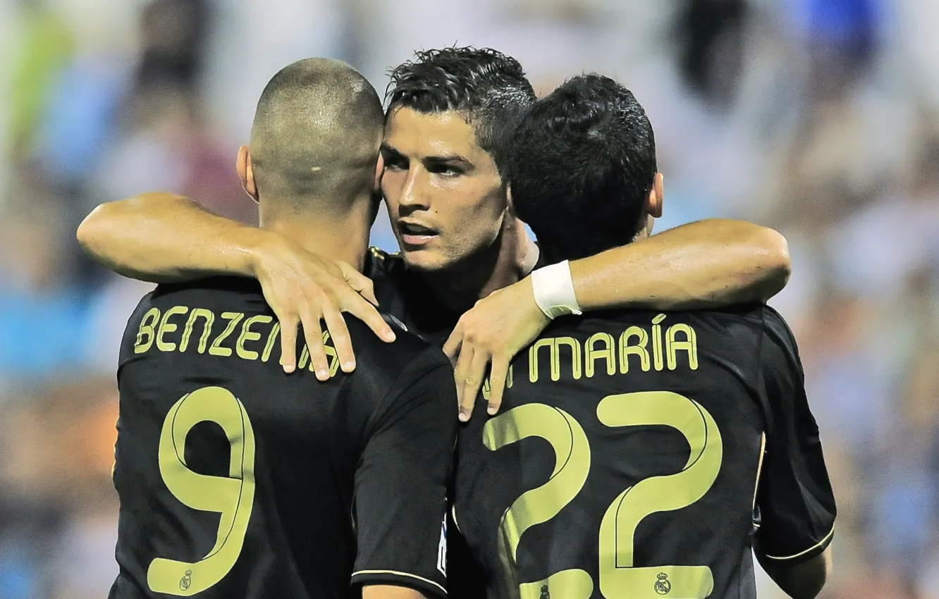 Photo wallpaper football, player, Benzema, Di Maria, Cristiano Ronaldo