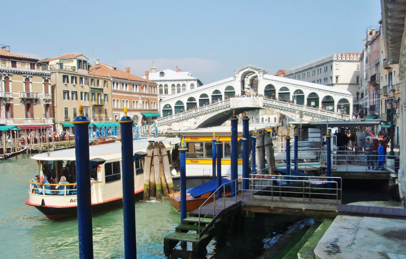 Photo wallpaper Italy, Venice, The Rialto Bridge