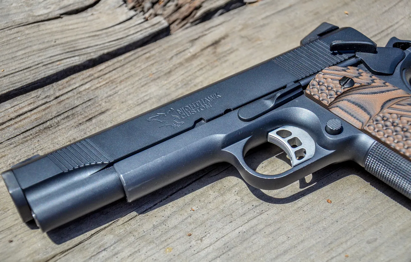 Photo wallpaper gun, weapons, 1911, Nighthawk Custom