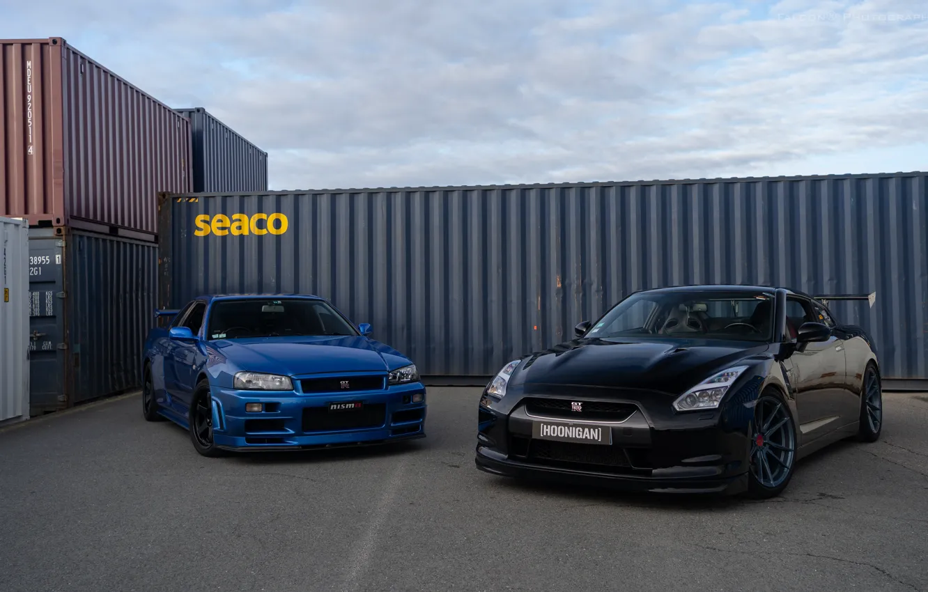 Photo wallpaper GT-R, Skyline, R35, R34