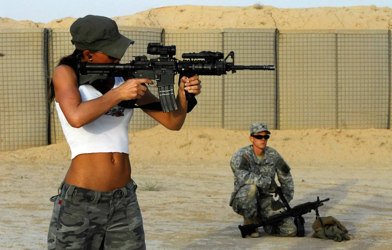 Photo wallpaper people, shooting, shooting range, weapons