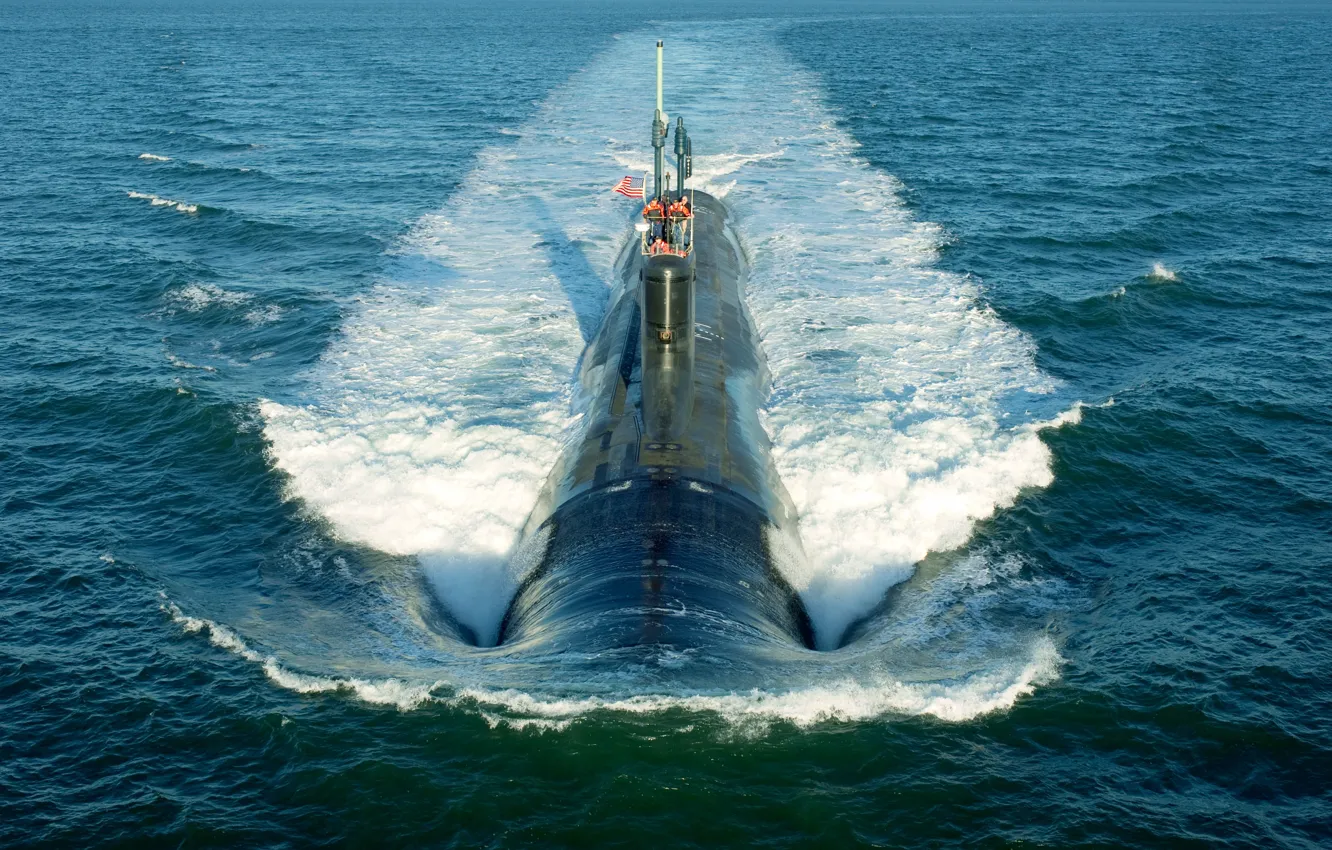 Photo wallpaper submarine, submarine, position, surface