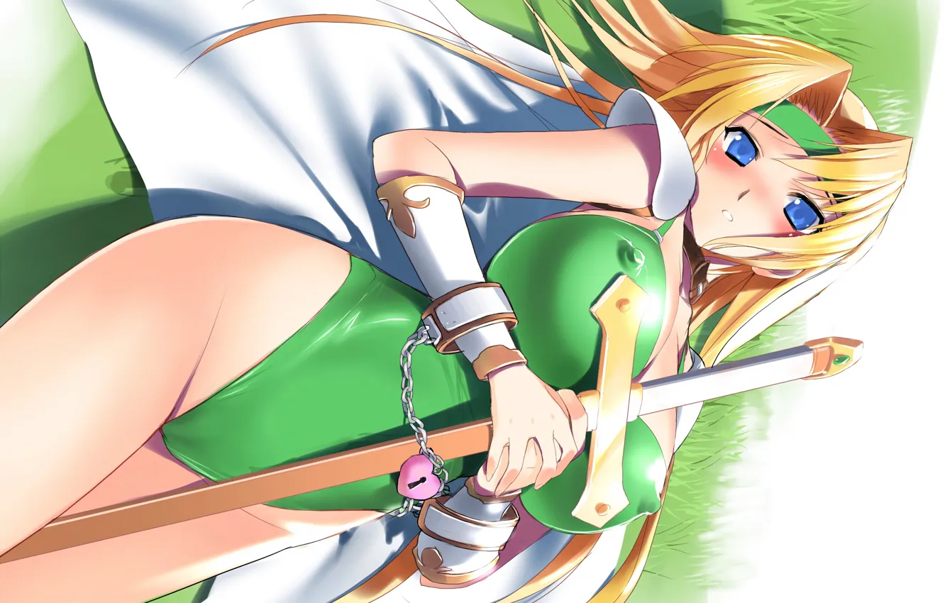 Photo wallpaper girl, sword, sexy, Final Fantasy, cleavage, long hair, boobs, anime