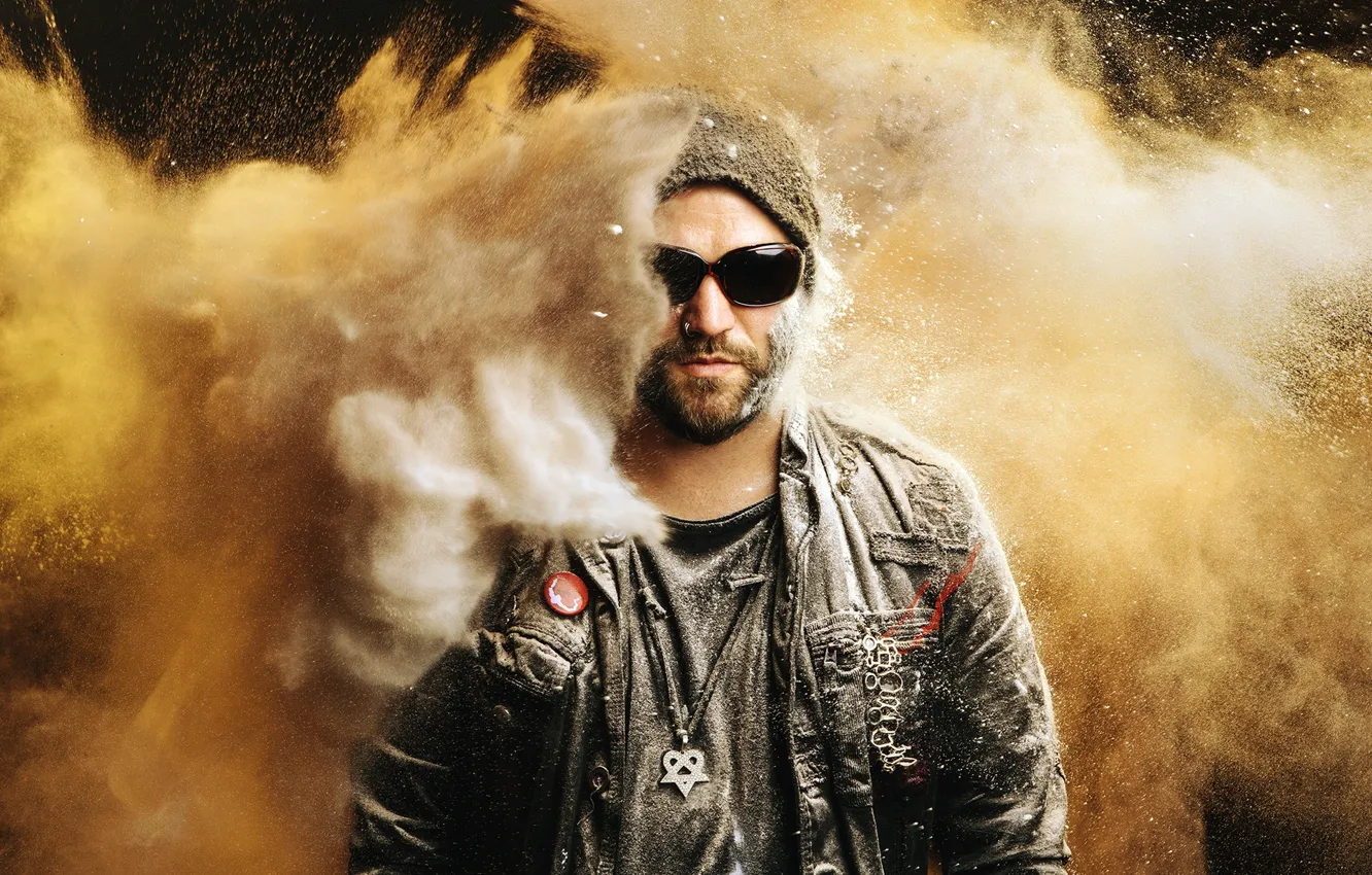 Photo wallpaper sand, background, guy