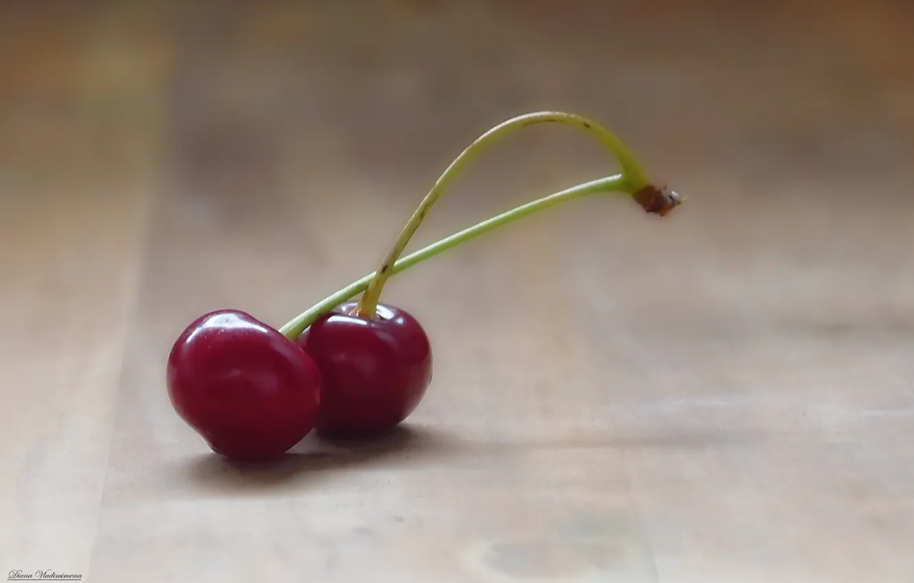 Photo wallpaper summer, macro, cherry