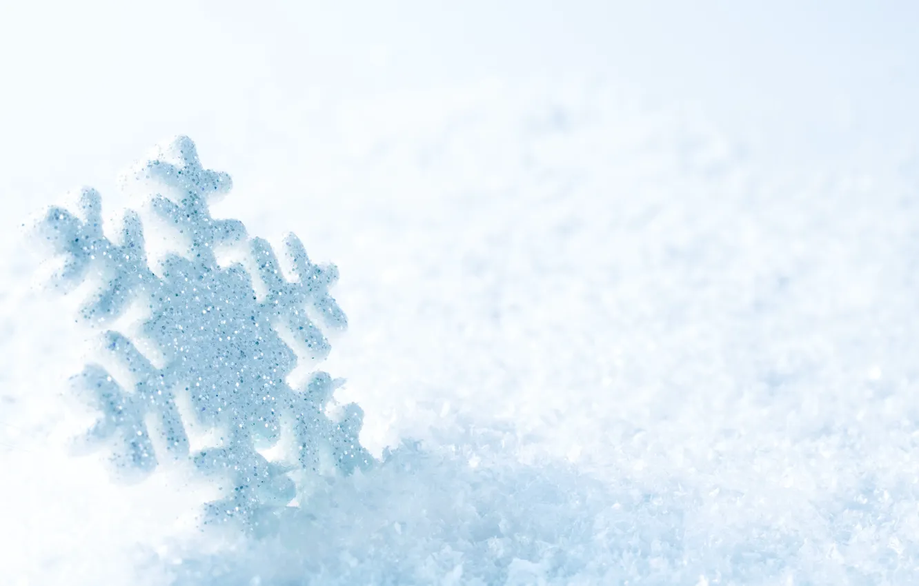 Photo wallpaper snowflakes, white, winter, snow, snowflake