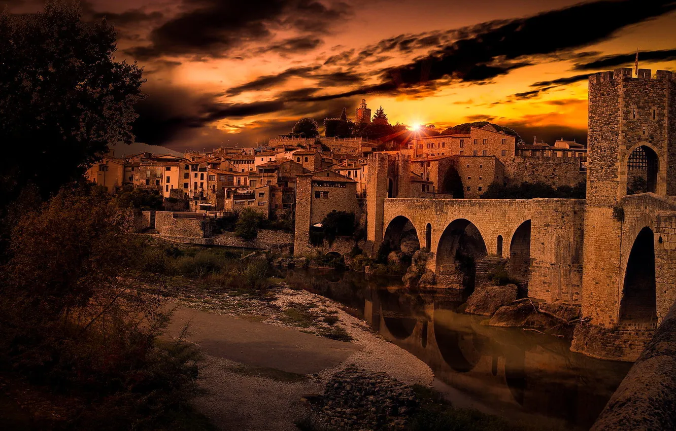 Photo wallpaper sunset, Spain, Bezel