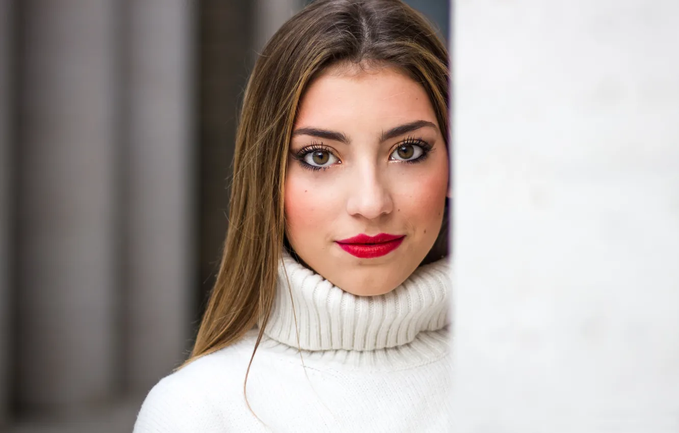 Photo wallpaper look, girl, Elena