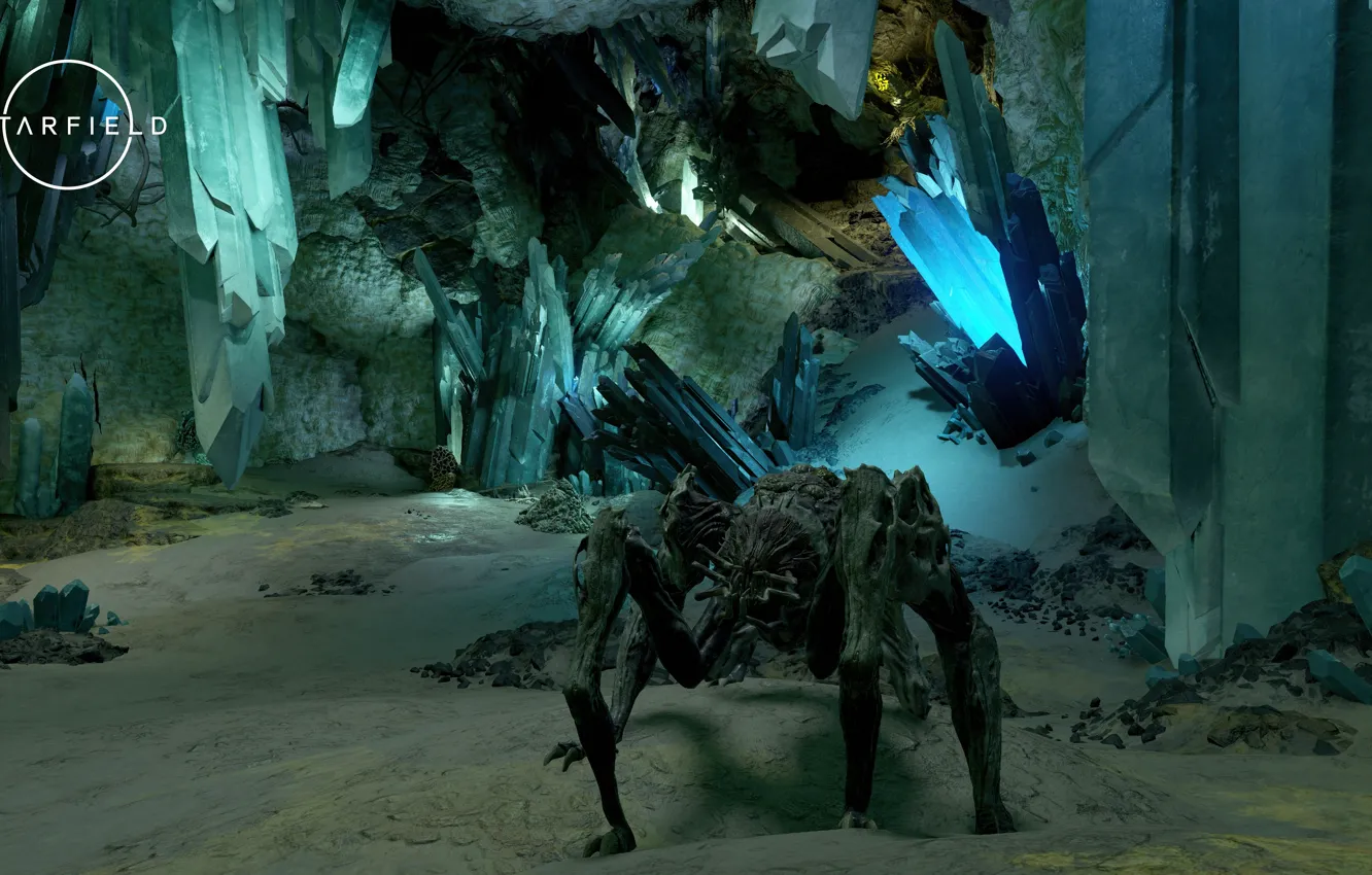 Photo wallpaper game, Starfield, cave, adventures, Crystal, screen shot, Terrormorph