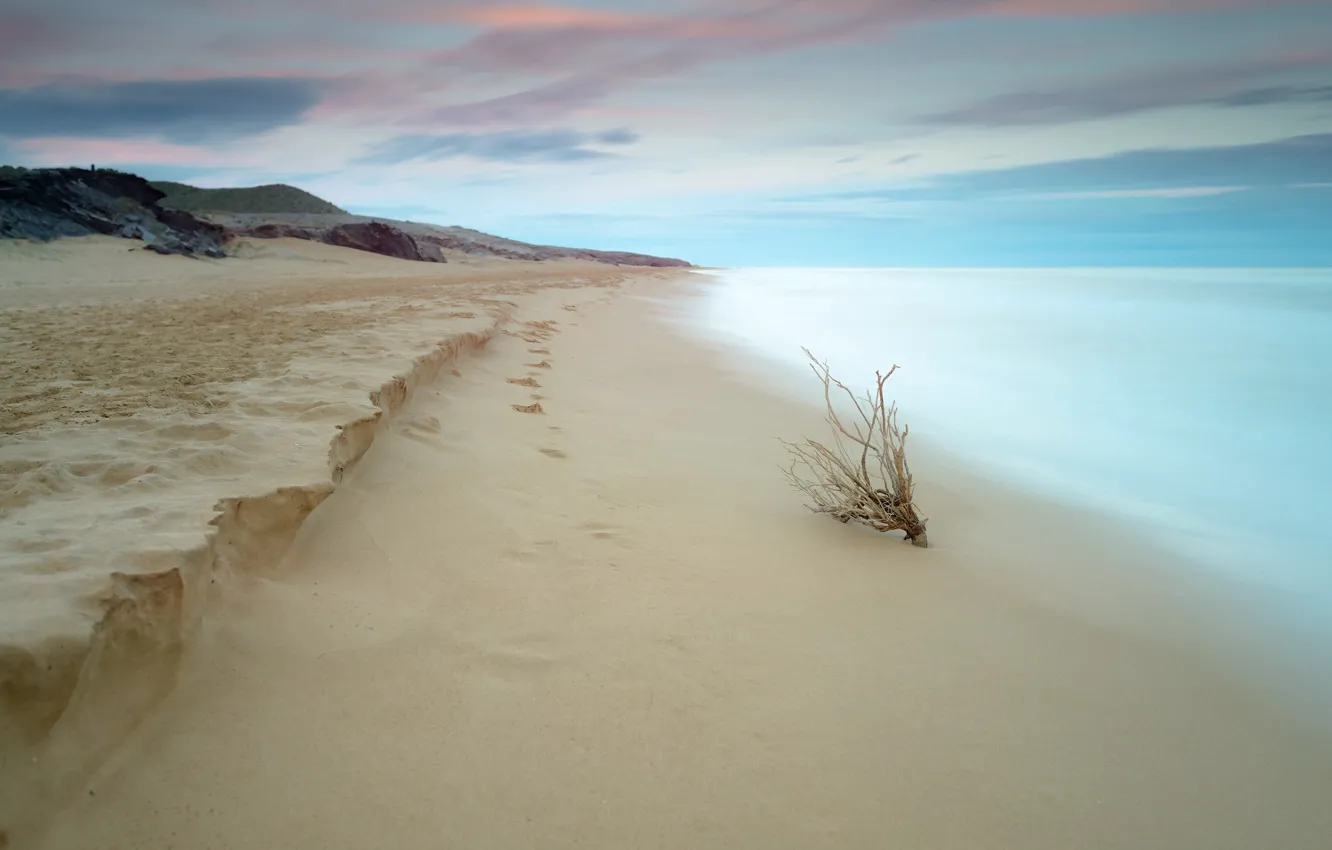 Photo wallpaper sand, sea, nature, shore