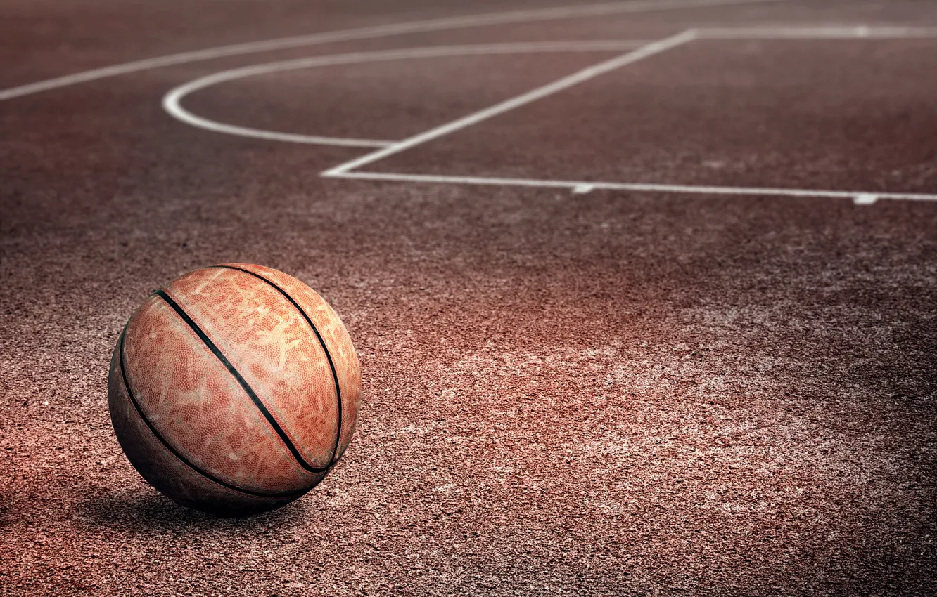 Photo wallpaper sport, the ball, basketball, Playground