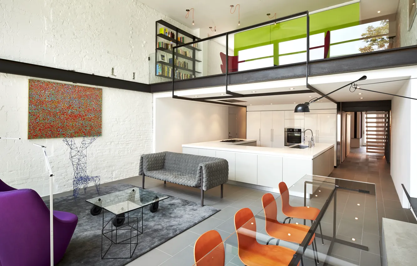 Photo wallpaper design, style, interior, kitchen, Washington, Washington, living room, dining room
