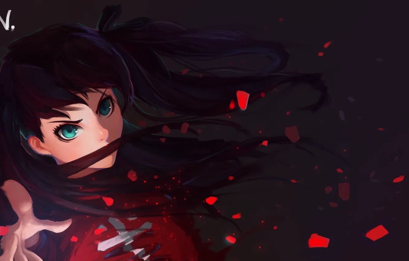 Photo wallpaper look, girl, hair, anime, art, anime, Fate/Zero, Rin Toosaka