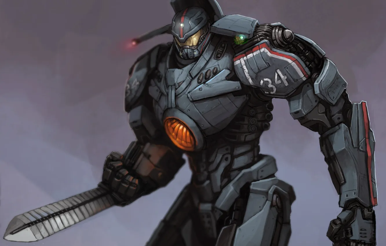 Photo wallpaper art, Pacific Rim, Pacific rim, Gipsy Danger, jaeger