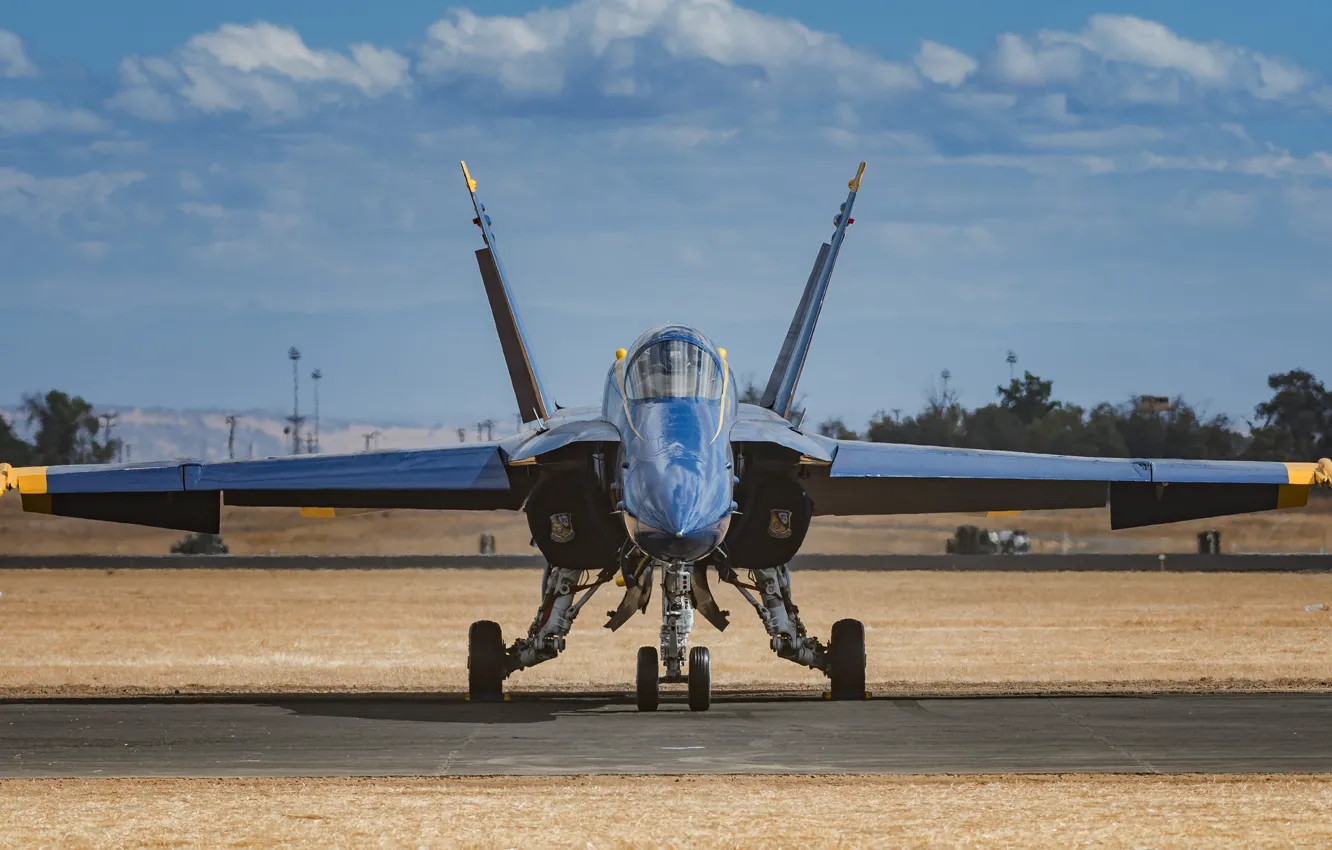 Photo wallpaper fighter, the airfield, Blue Angels