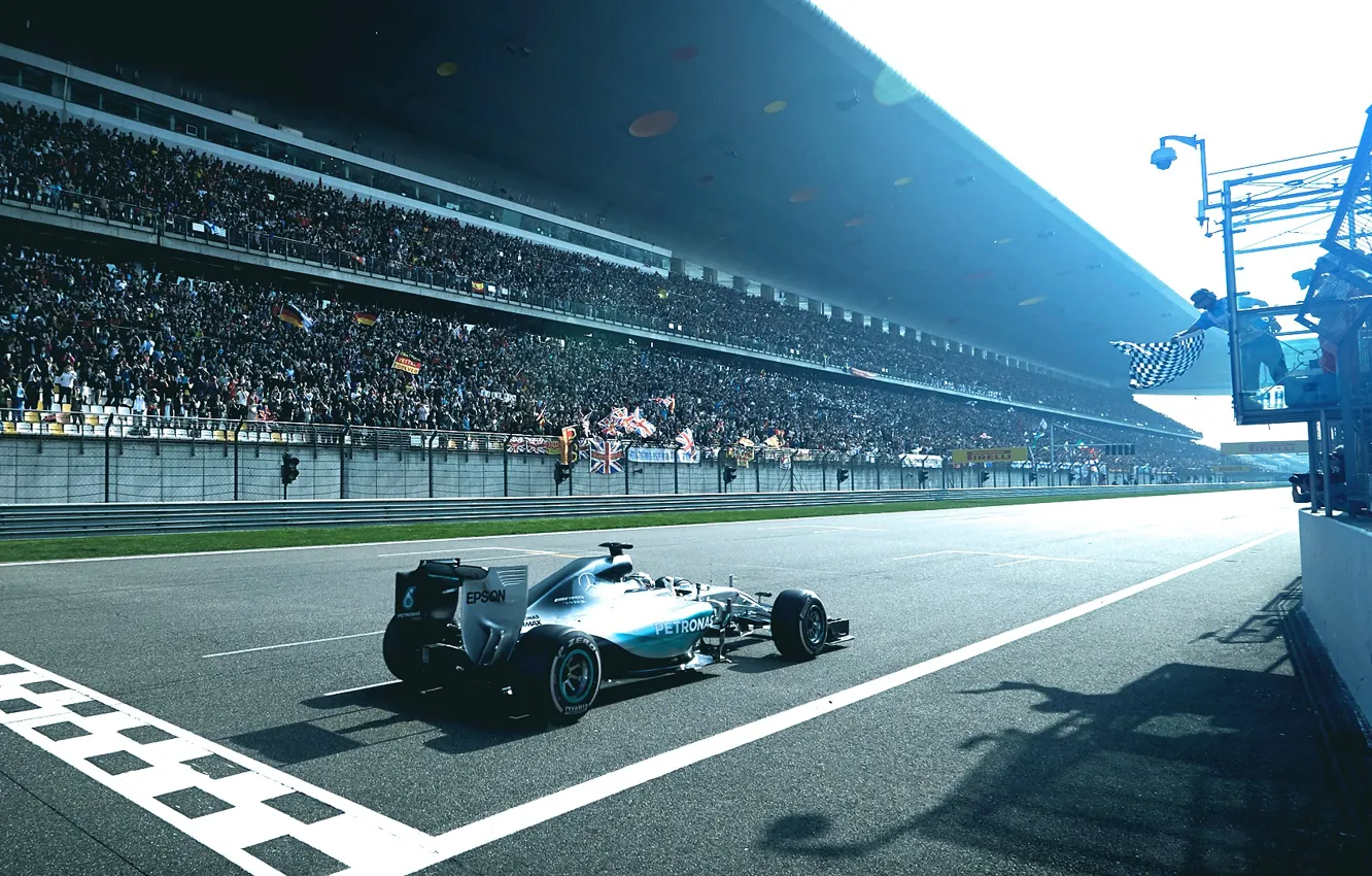 Photo wallpaper China, Mercedes, Formula 1, Racing, formula one, Hamilton