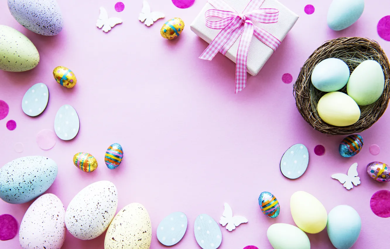 Photo wallpaper background, eggs, Easter, composition, Olena Rudo