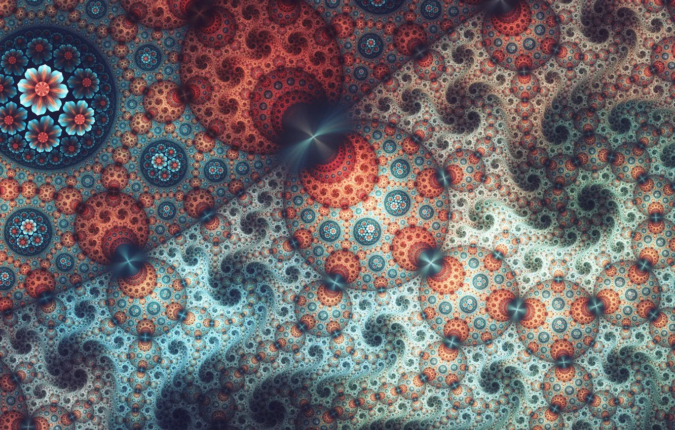 Photo wallpaper circles, pattern, color, tatasz