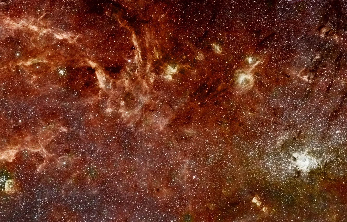 Photo wallpaper red, Milky Way, galaxy