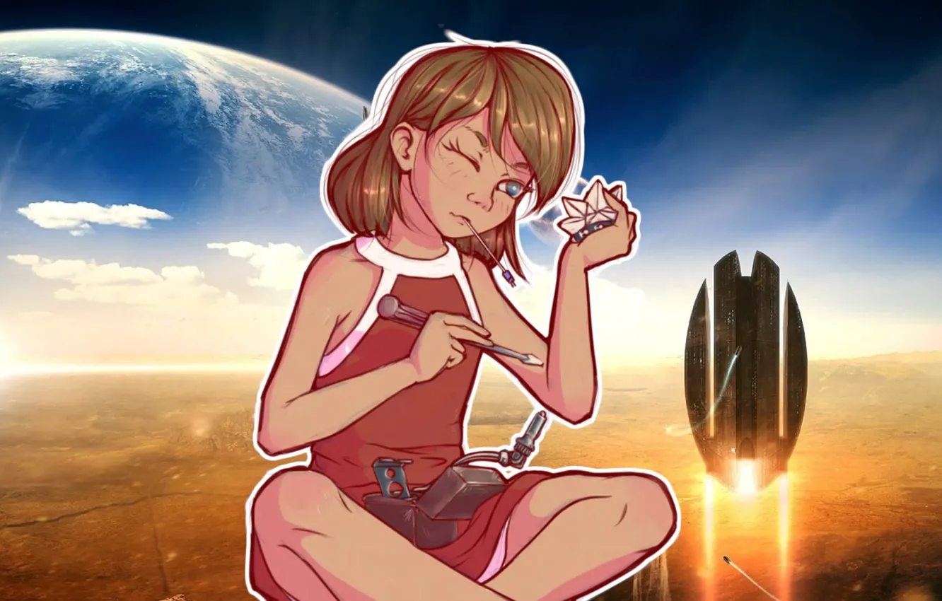 Photo wallpaper art, alice Selezneva, guest from the future, myelophone