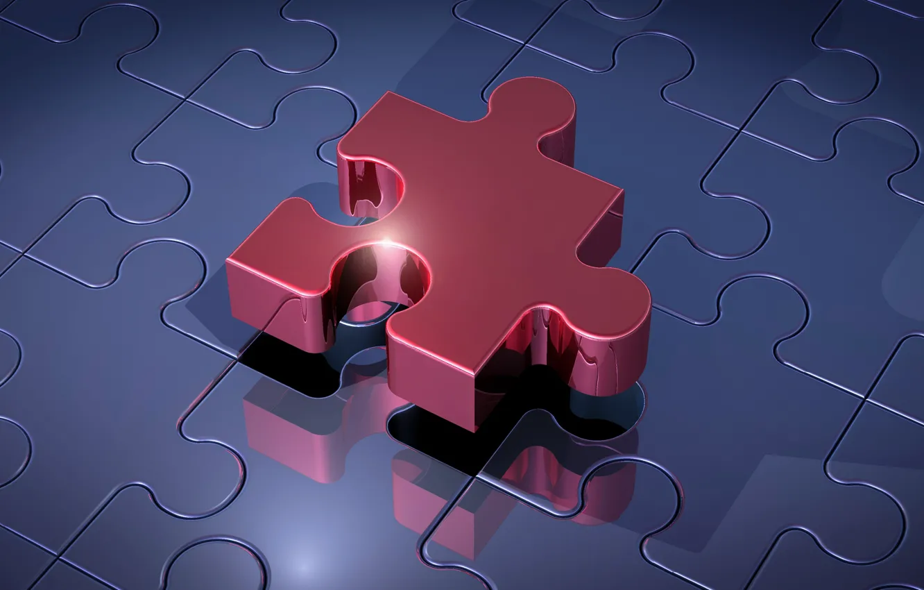 Photo wallpaper red, photo, puzzle