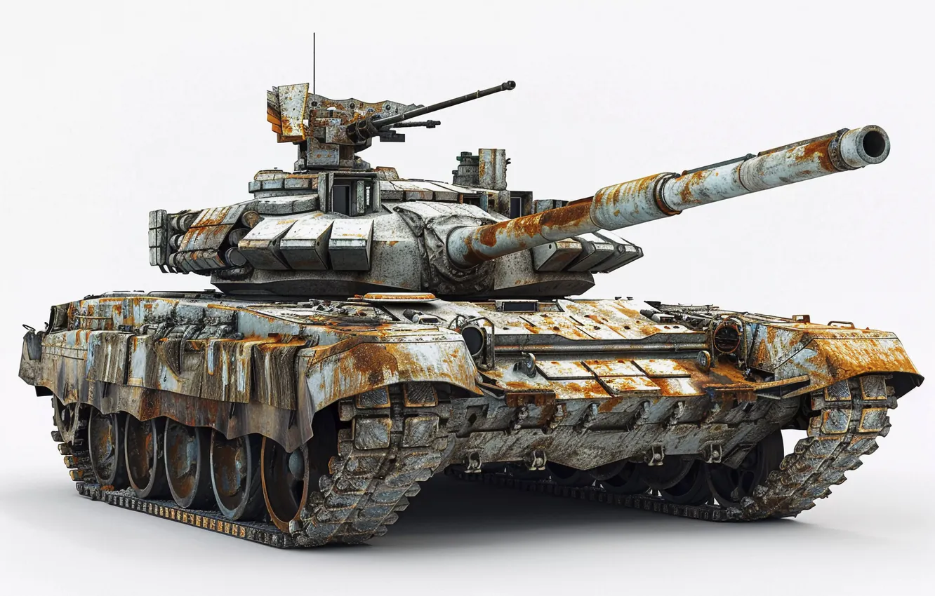 Photo wallpaper tank, trunk, light background, digital art, AI art, The Art of Artificial Intelligence, neural network