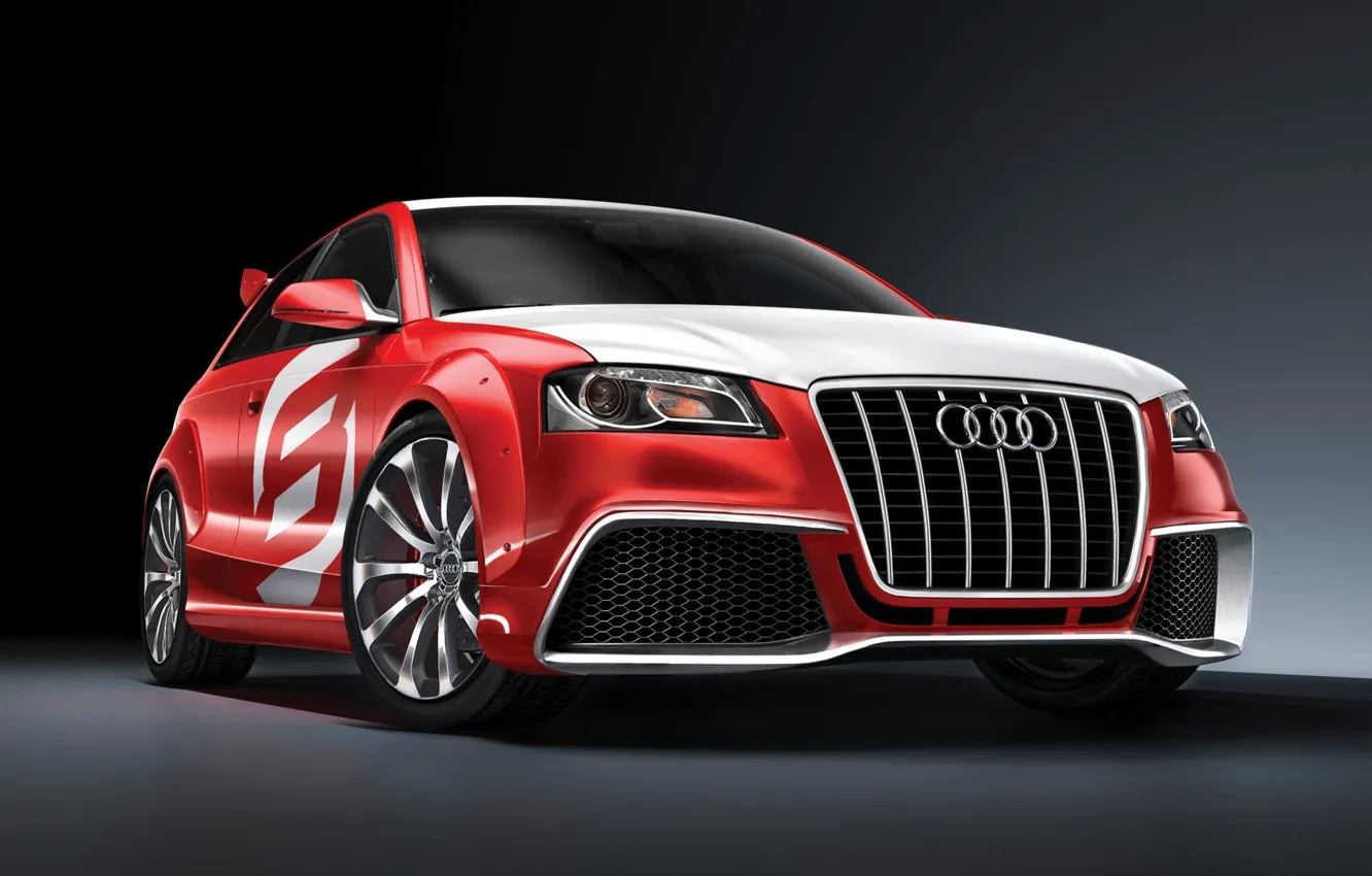 Photo wallpaper red, Audi A3