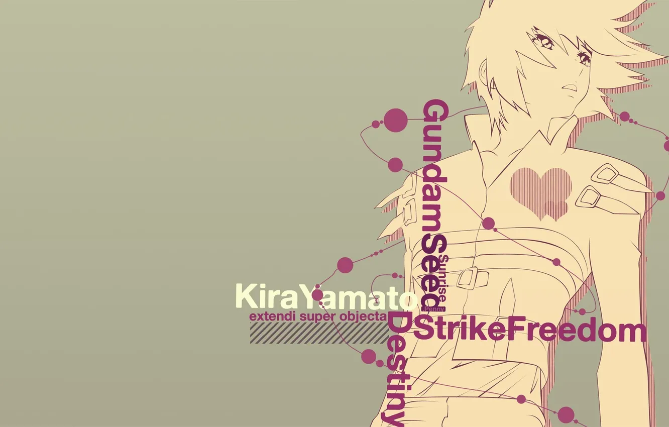 Photo wallpaper look, heart, anime, guy, Kira Yamato