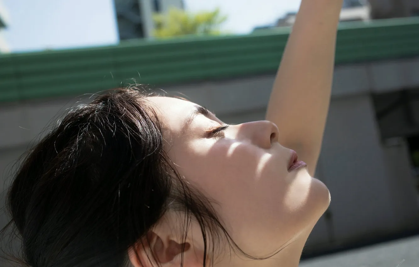 Photo wallpaper woman, beautiful, model, pretty, asian, cute, sunlight, Petite