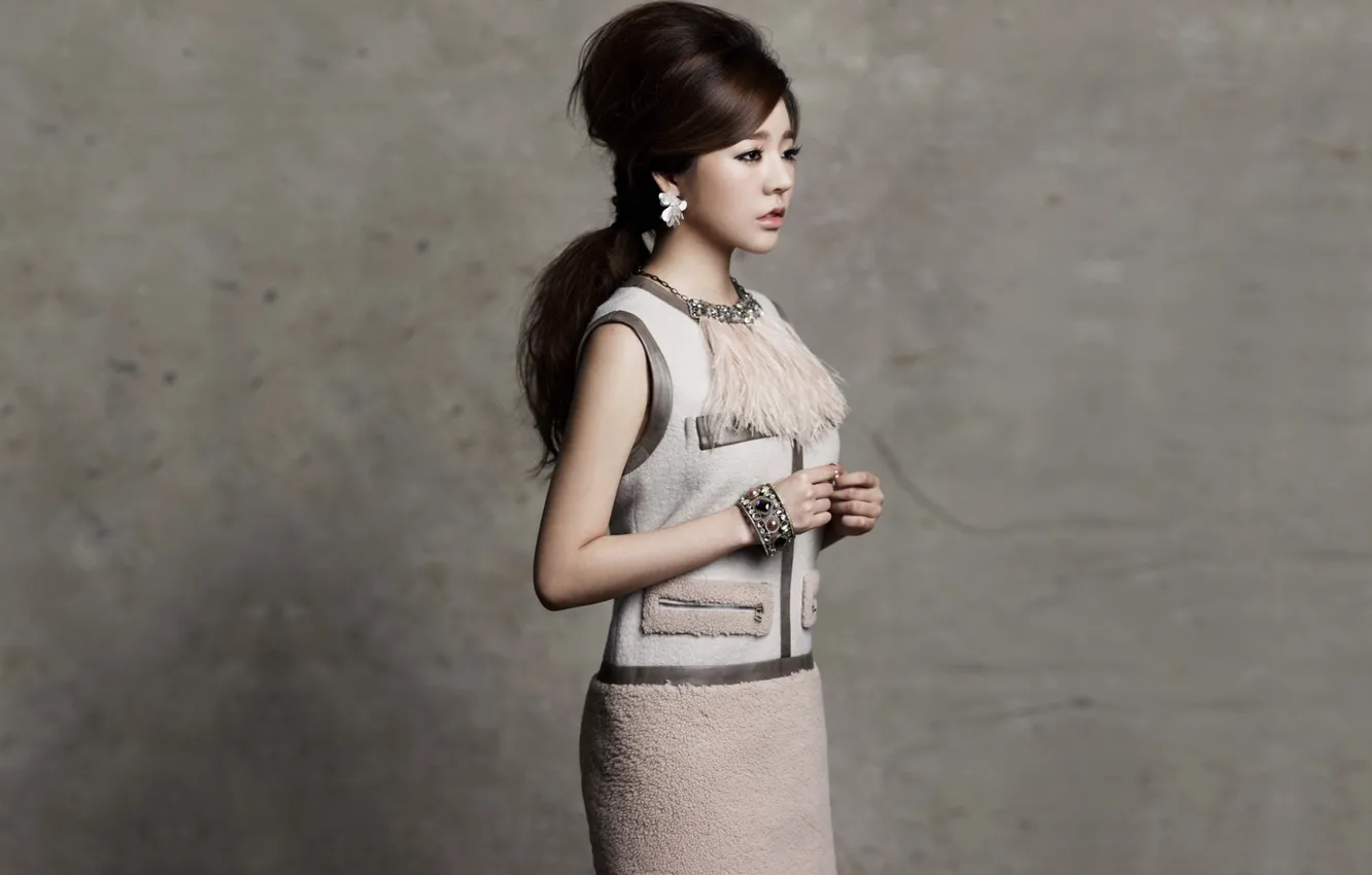 Photo wallpaper look, girl, background, earrings, hairstyle, Girls Generation SNSD