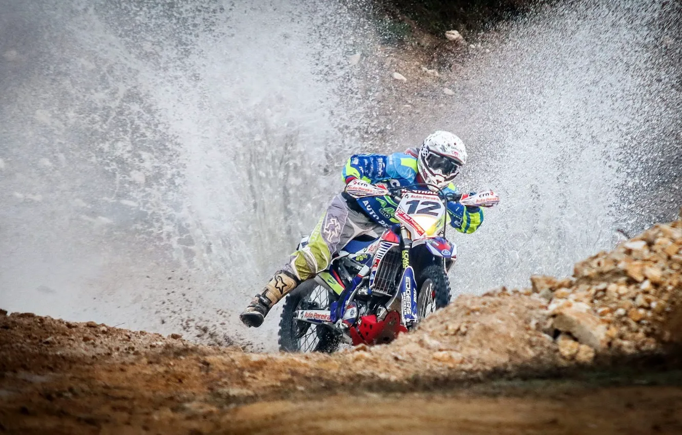 Photo wallpaper race, racer, Bishi, motor=cross