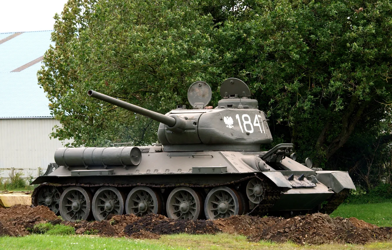 Photo wallpaper tank, Soviet, average, T-34-85, WWII