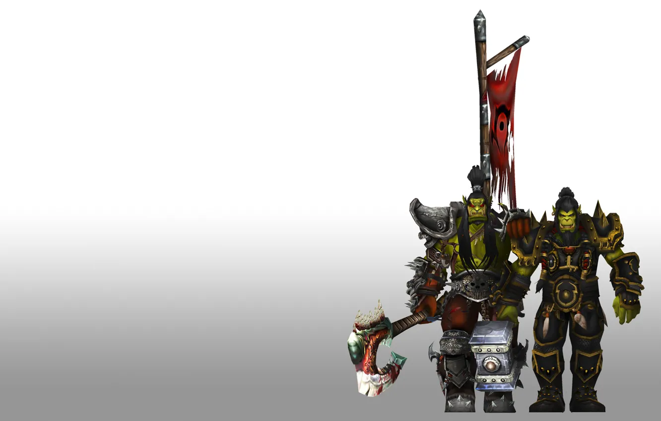 Photo wallpaper coat of arms, brothers, orcs, wow, world of warcraft, banner, WWII, the leader