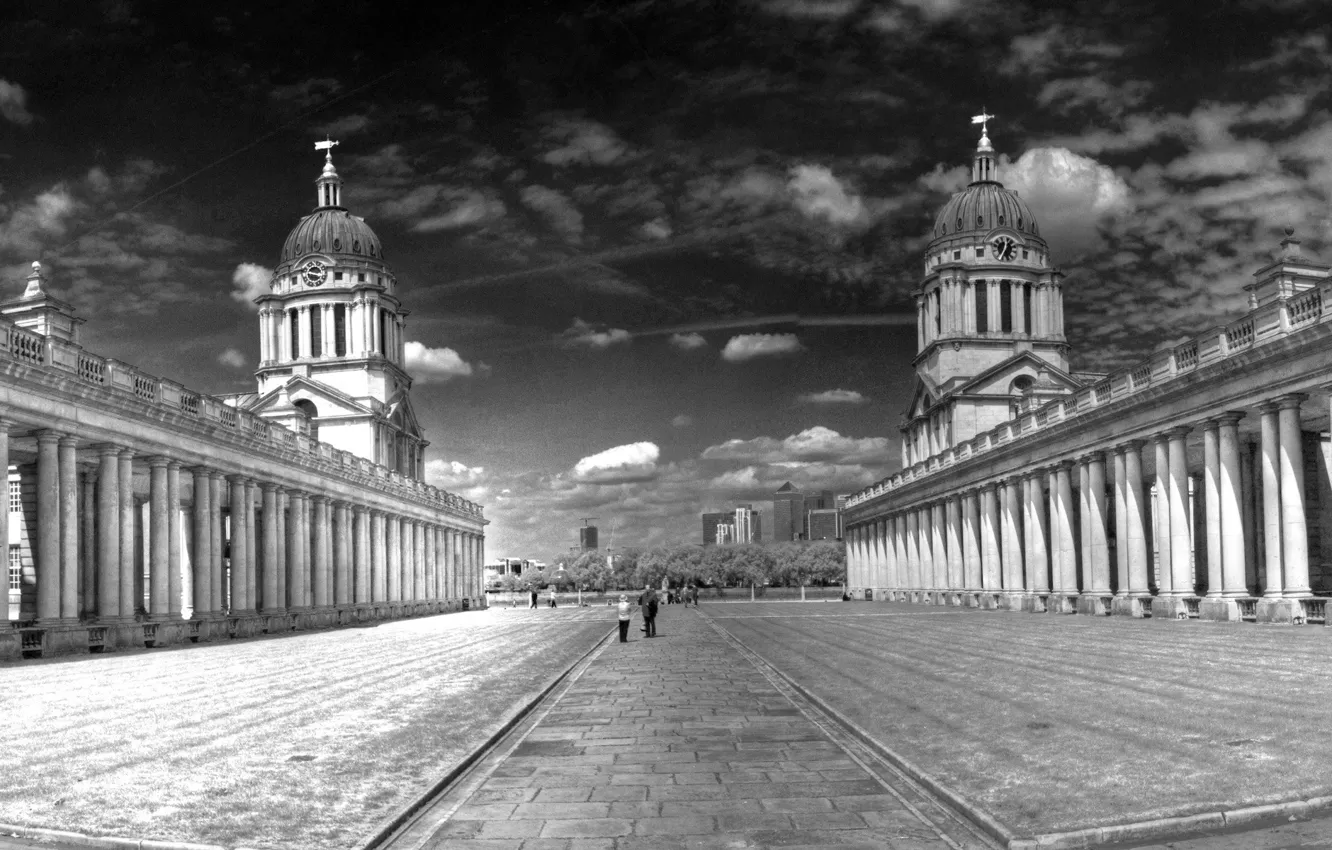 Photo wallpaper building, area, black and white, 157