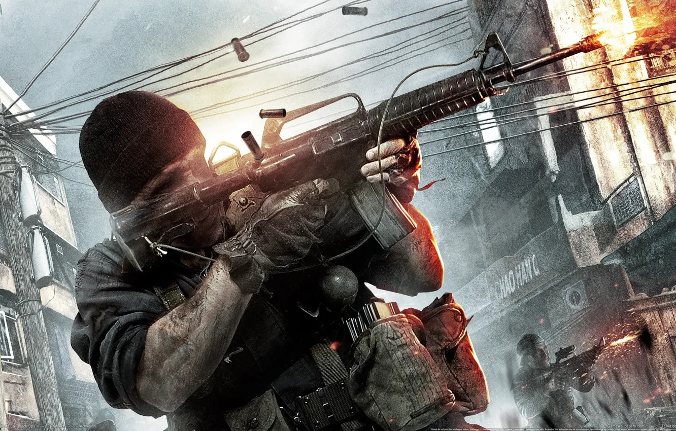 Photo wallpaper Call of Duty, Black Ops, M16