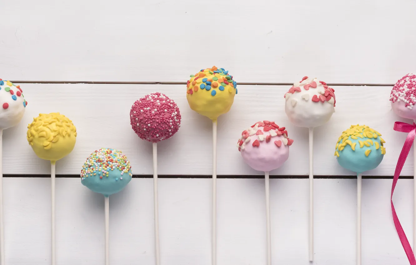 Photo wallpaper candy, cake, dessert, sweet, Lollipop