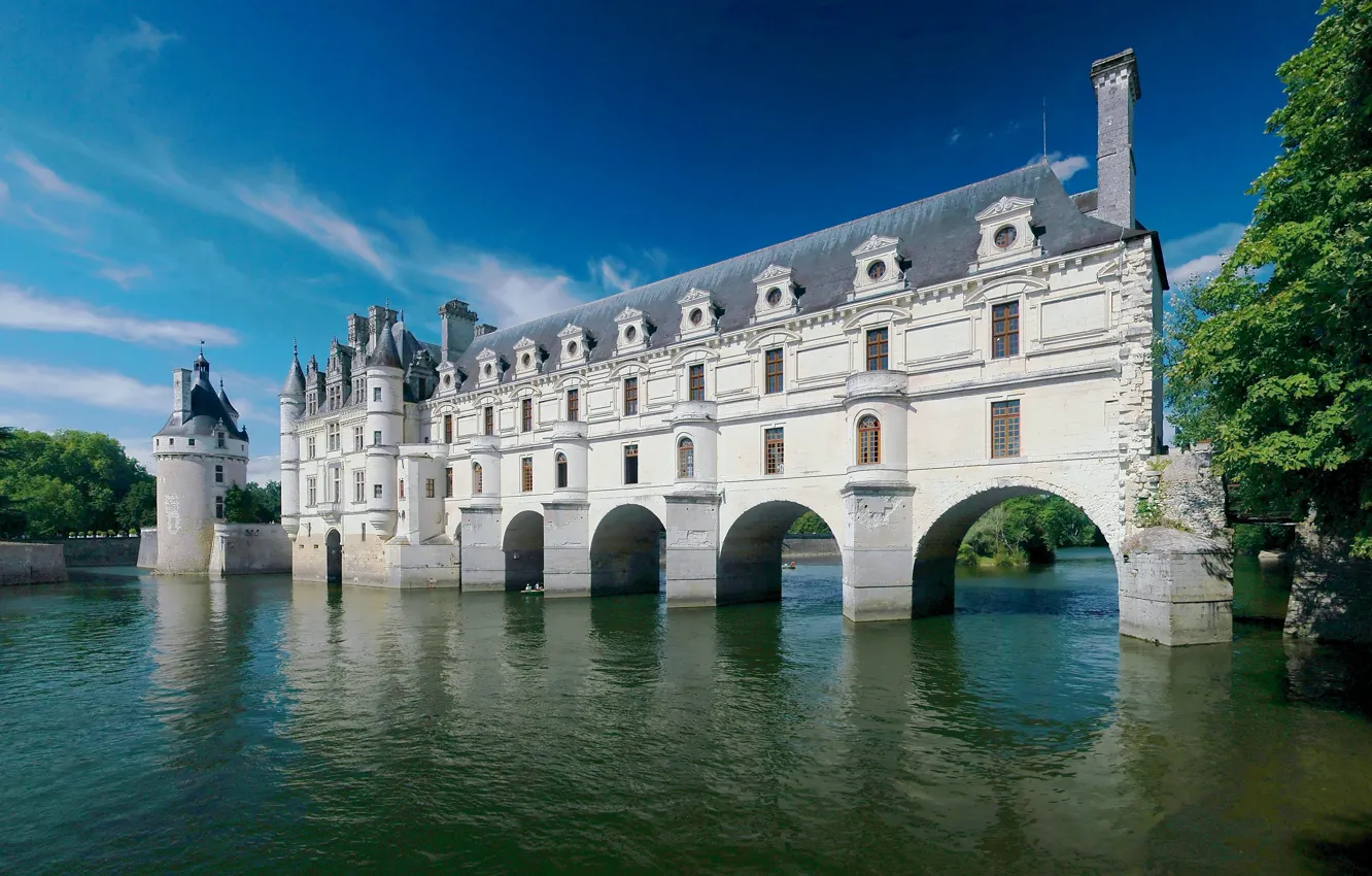Photo wallpaper France, Chateau de Chenonceau, the castle of Chenonceau, EDR-et-Loire, Chenonceaux