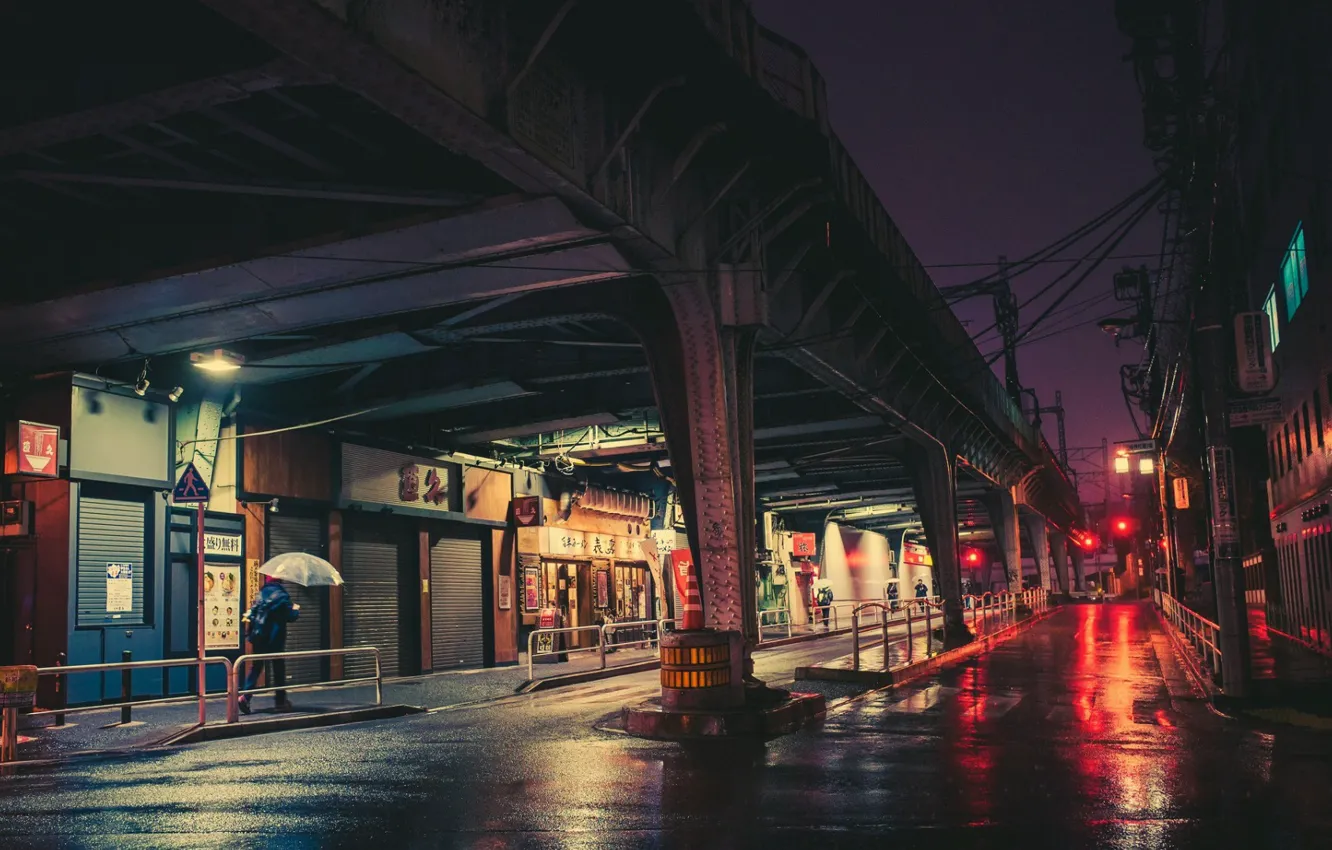 Photo wallpaper the city, treatment, night city, Hong Kong night, bandinodesign