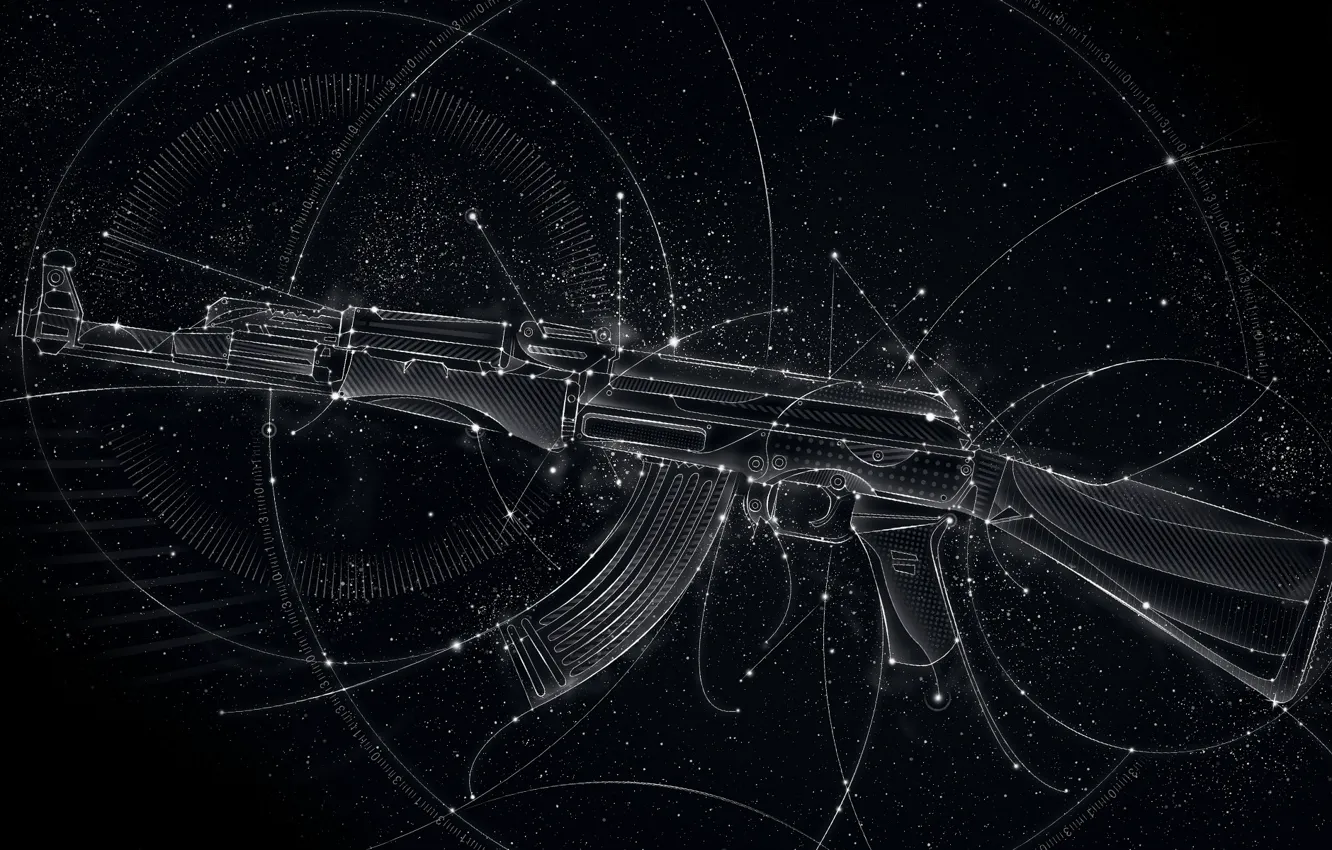 Photo wallpaper line, weapons, machine, Kalashnikov, AK-47, AK-47