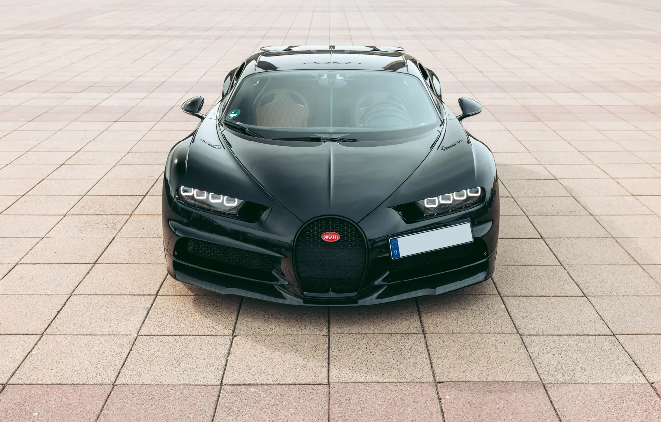 Photo wallpaper Bugatti, front view, Chiron, Bugatti Chiron