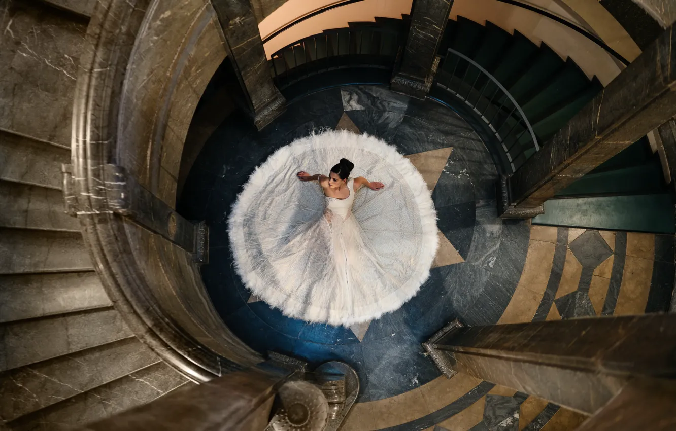 Photo wallpaper girl, pose, Carina Cara
