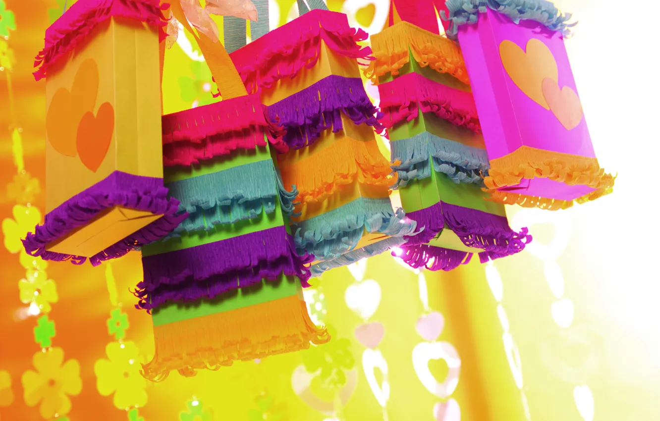 Photo wallpaper heart, colorful, colorful, hearts, pouch, Gift Bag, Valentine's day gifts, valentine's day gifts